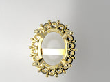 E3302 Oval D1.4mm Halo Earring