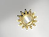 E1313 Round 2mm Flower earring
