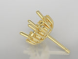 E3302 Oval D1.4mm Halo Earring