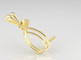 S5102 Pear 1Dia 2.4mm Pendant