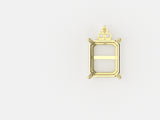 E4003 Emerald 3Ston Earring