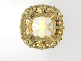 E2110 Cushion Halo D1.5mm Earring