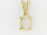 S3102 Oval Pendant With 1Ston