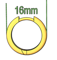 H0004 - 16.0 m Hinged Hoop Earrings