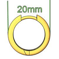H0005 - 20.0 m Hinged Hoop Earrings