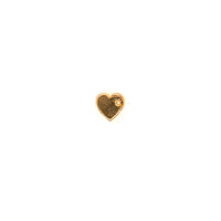 C7102 - Single Stone Mini Heart Charm