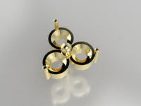 [E1301] 3-Stone Earrings