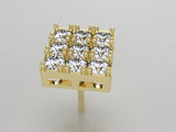 FE1107 - Square Shape Cluster Earrings (2.5 mm x 9 pcs )