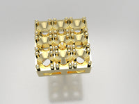 FE1107 - Square Shape Cluster Earrings (2.5 mm x 9 pcs )