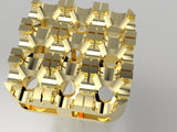 FE1108 - Square Shape Cluster Earrings (R/D Edge) 2.5 mm x 9 pcs
