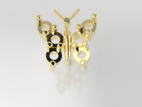 FE1109 - Butterfly Earrings (1.8 mm x 4 pcs, 2.0 mm x 2 pcs )